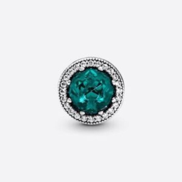 Pandora Sparkling Sea Green Charm - Picture 4 of 4